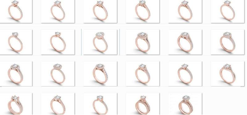 23 Solitaire ring  Bulk 3dm stl render detail 3D print model