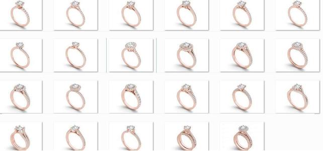 23 Solitaire ring  Bulk 3dm stl render detail 3D print model
