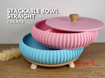 Stackable Bowl Tray – Straight +Inlays