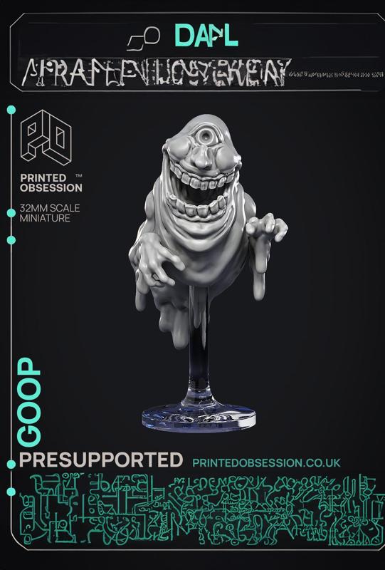 Goop – Undead – Ghast Busters – PRESUPPORTED – Illustrated and Stats – 32mm scale