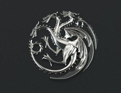 Targaryen House  Game of Thrones  3d print ready GoT
