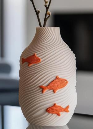Flowing Waters Vase for 3D Printable Home Decor
