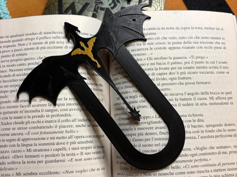 fourth wing bookmark Tairn and Andarna