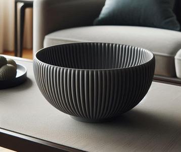Round Ribbed Design Bowl