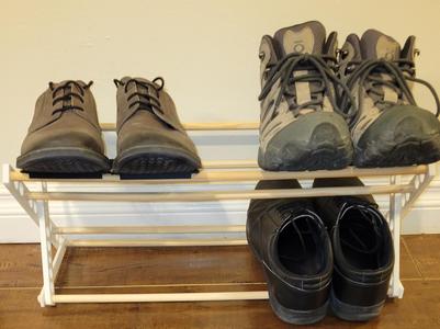 Shoe Rack using 12.7mm – 1/2″ wood dowels