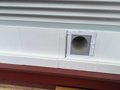 Roller shutter window pass-through for hoses