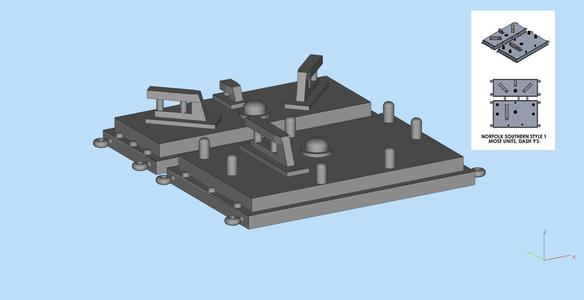 Train Control HO Norfolk Southern PTC antenna printable 3D file
