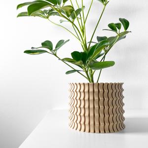 The Tulam Planter Pot with Drainage | Tray & Stand Included | Modern and Unique Home Decor for Plants and Succulents  | STL File