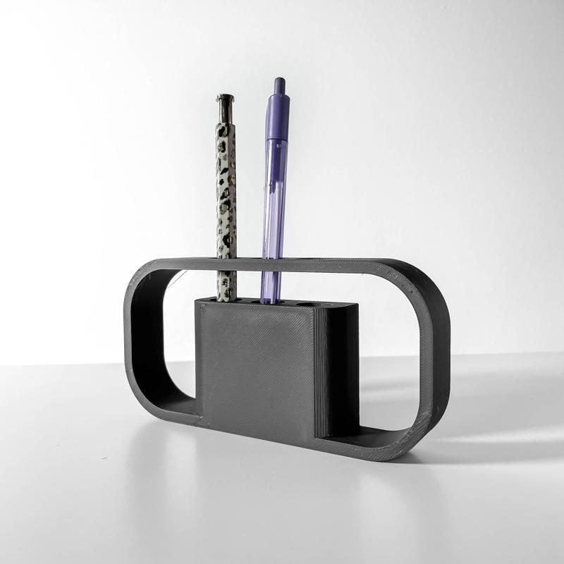 The Ilios Pen Holder | Desk Organizer and Pencil Cup Holder | Modern Office and Home Decor