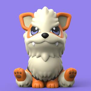 Chibi Arcanine (Easy Print No Supports)
