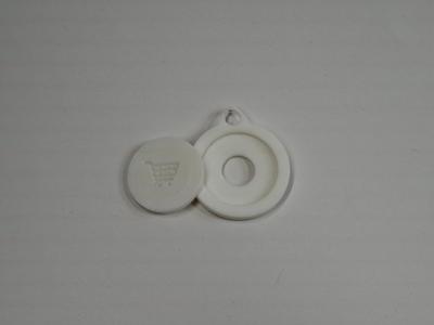 Shopping cart token with keychain holder