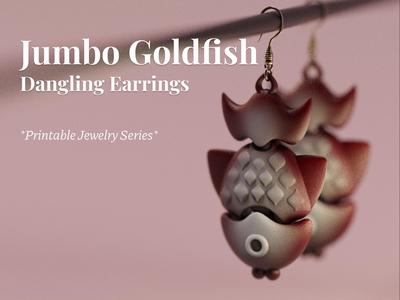 Jumbo Goldfish Dangling Earrings