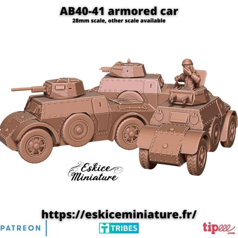 AB40/41 italian armored car – 28mm