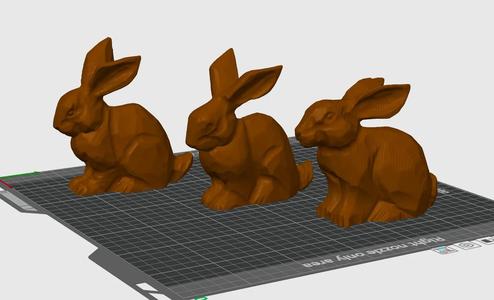 3d Scanned Wood Bunnys (Hand Carved)   