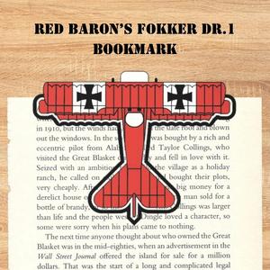 Airplane bookmark – Fokker Dr1