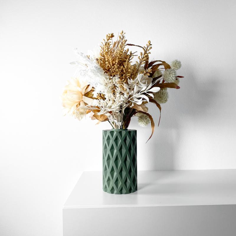 The Kymara Vase, Modern and Unique Home Decor for Dried and Preserved Flower Arrangement  | STL File