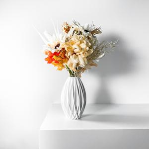 The Kivra Vase, Modern and Unique Home Decor for Dried and Preserved Flower Arrangement  | STL File