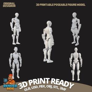 Fully Articulated 3D Printable Robot Mode