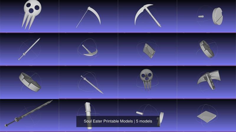 Soul Eater Printable Models 3D Model Collection