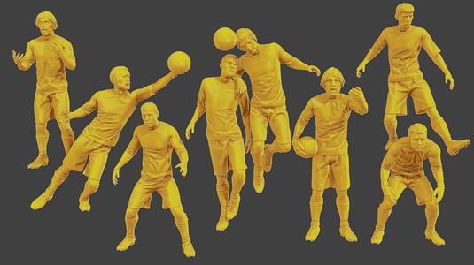 Soccer Players SP Pack 4 3D Model Collection