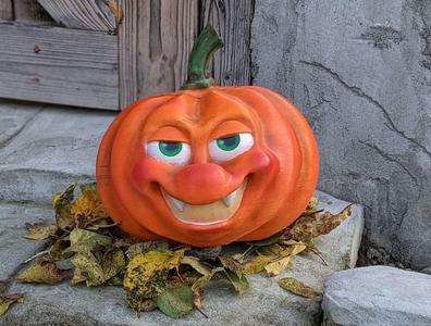 Huge Cartoon-Style Halloween Pumpkin