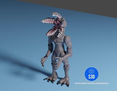 Demogorgon Print-in-place wiggle pet (and keyring option)