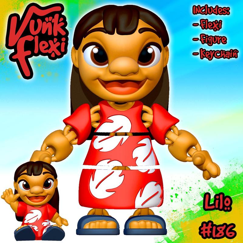 Lilo and Stitch Lilo MultiColor Flexi Print-In-Place + figure & keychain