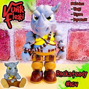 Teenage Mutant Ninja Turtles Rocksteady MultiColor Flexi Print-In-Place + figure & keychain