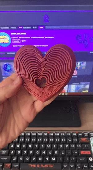 FIDGET SAN VALENTIN HEART – FIDGET VALENTINE’S DAY HEART – PRINT IN PLACE