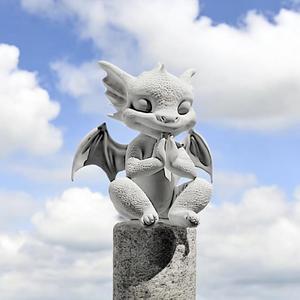 Baby Dragon Statue – Meditating