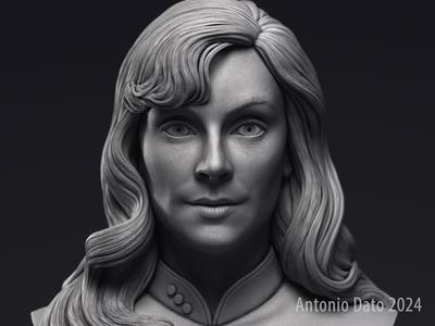 Gates McFadden as Beverly Crusher Bust Printable 3D Model