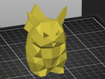 Low Poly Fat Pikachu – No Support Needed – Pokemon
