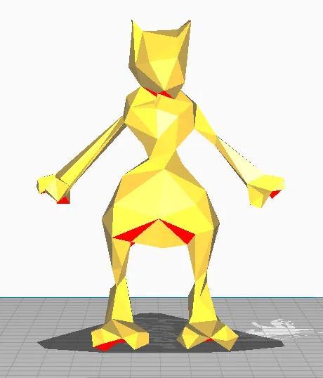 low poly mewtwo