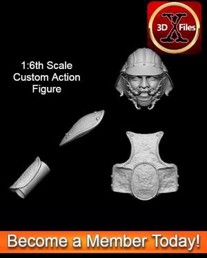 Star wars Head sculpt – Lando as Tamtel Skreej – 1:12 and 1:6 Scale – Action Figure