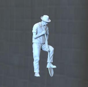 digger man wearing hat and holding shovel