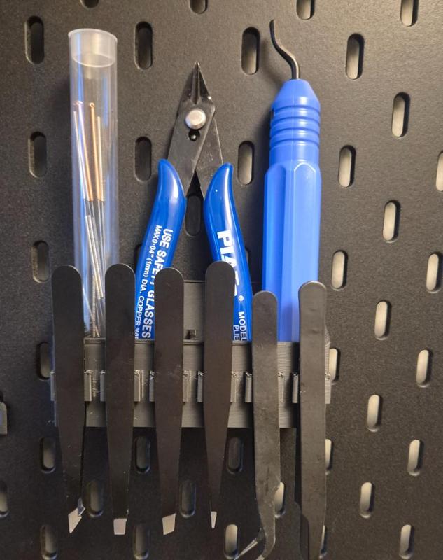 IKEA Skadis Organizer with tweezers