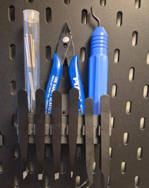 IKEA Skadis Organizer with tweezers