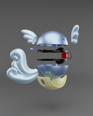 WartortBall Wartortle Themed Opening Pokeball – Fan Art