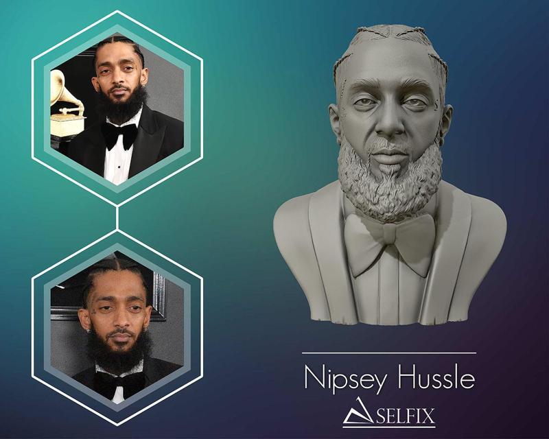 Nipsey Hussle 3D Bust Sculpture