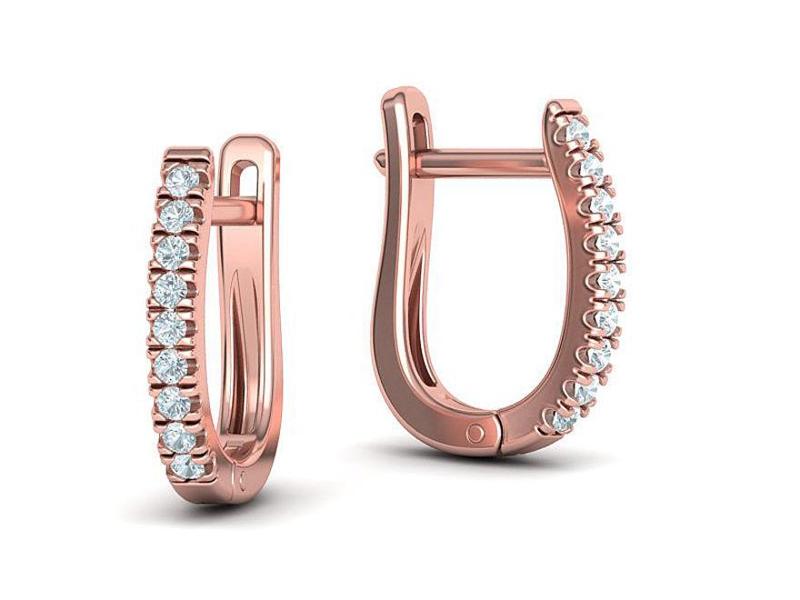 Huggy Diamond Earrings Women Earrings 3dmodel