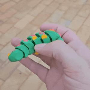 Osmia Articulated Valentines Caterpie multicolor keychain