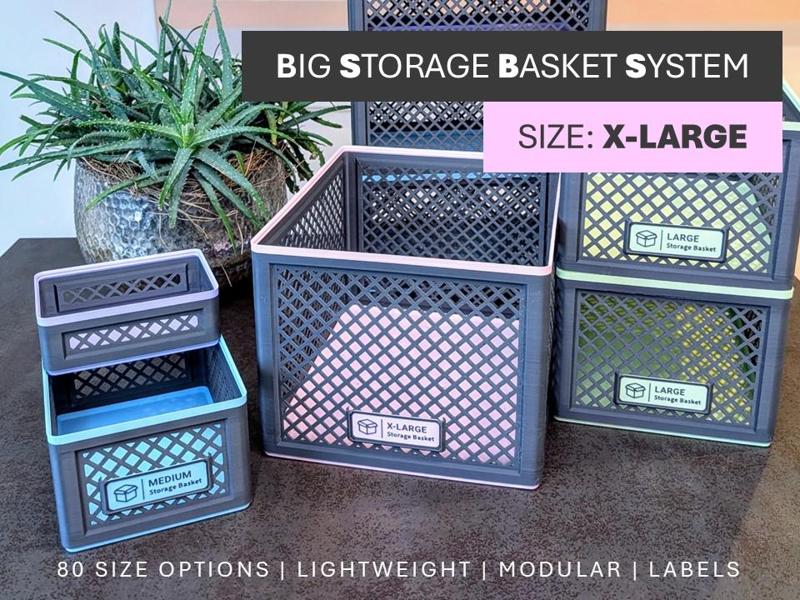 Big Storage Basket System – Size: X-Large