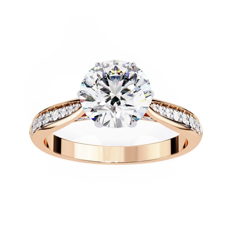 Solitaire Diamond Ring 360 animation renders 3dm stl