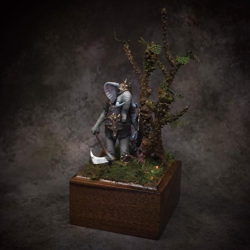 TUSK, Luxodon Warrior, Tabletop RPG Miniature