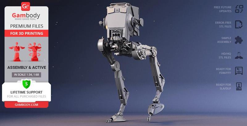 AT-ST Walker 3D Printing Model | Assembly + Action