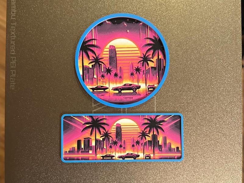 Retrowave Future City Bookmark and Coaster