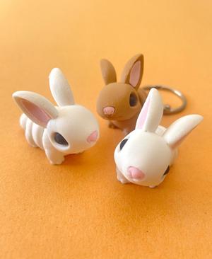 tiny bunny — articulated flexi print-in-place fidget animal