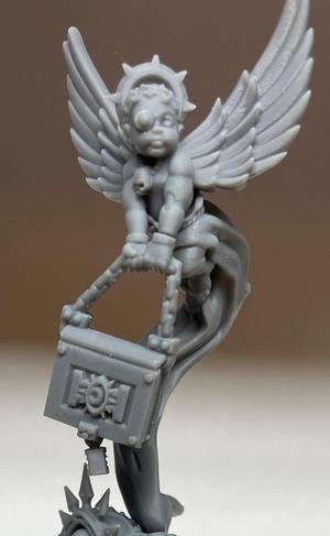 Silver Wardens Angel Baby (with book!!!!) (presupported)