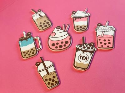 KEYCHAINS BUBBLE TEA  WITH COMMERCIAL LICENSE