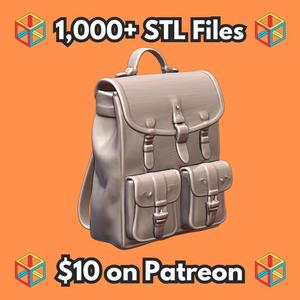 28mm Sci-Fi Tactical Gear Bag for RPG Characters MineeForm FDM 3D Print STL File